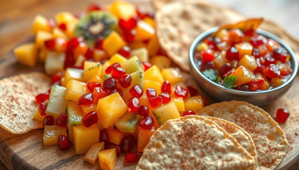 Fruit Salsa and Cinnamon Tortilla Chips