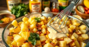 Mexican Street Corn Potato Salad Preparation