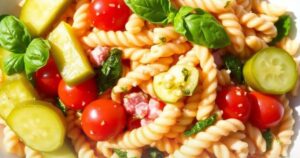Pickles in Pasta Salad Flavor Boost