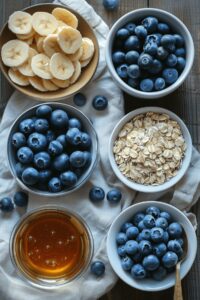 High Protein Overnight Oats with Blueberries