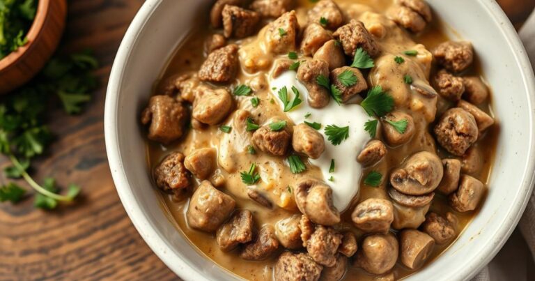 Creamy Skillet Beef Stroganoff