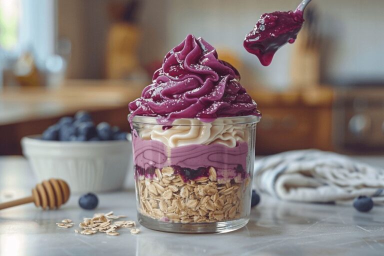 blueberry overnight oats high protein​